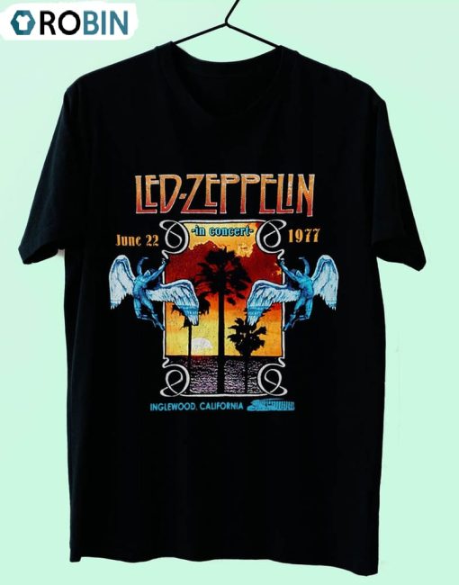 Led Zeppelin Punk Rock Band Shirt, Vintage Music Band Short Sleeve Unisex T-shirt