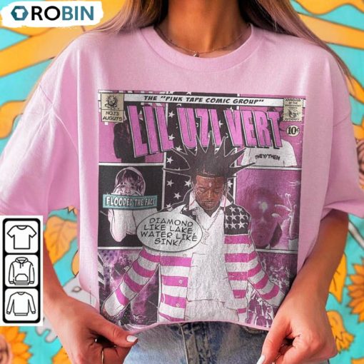 Lil Uzi Vert Comic Shirt, Vintage Album Concert Tour Crewneck Unisex T-shirt
