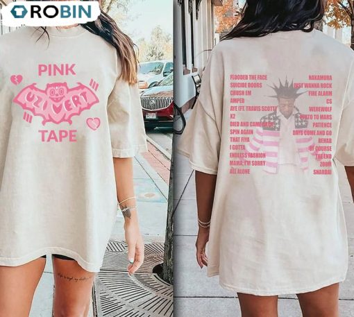 Lil Uzi Vert Rap Trendy Shirt, Pink Tape World Tour Unisex Hoodie Long Sleeve