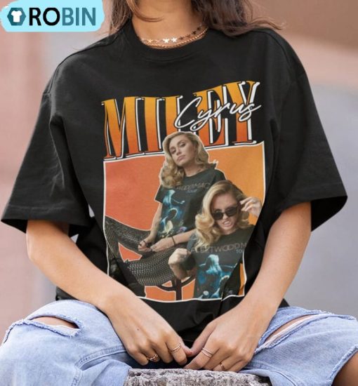 Limited Miley Cyrus Shirt, Pop Music Short Sleeve Sweater