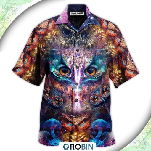Owl Awesome Eyes Mysterious Hawaiian Shirt, Shirt For Summer