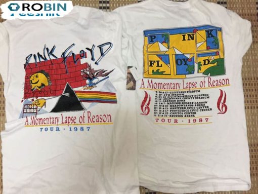 Pink Floyd 1987 Shirt, A Momentary Lapse Of Reason World Tour Crewneck Unisex T-shirt