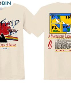 Pink Floyd 1987 Shirt, A Momentary Lapse Of Reason World Tour Crewneck Unisex T-shirt