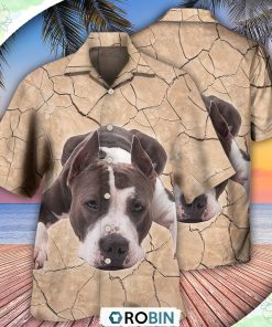 Pitbull On The Ground Hawaiian Shirt, Shirt For Summer