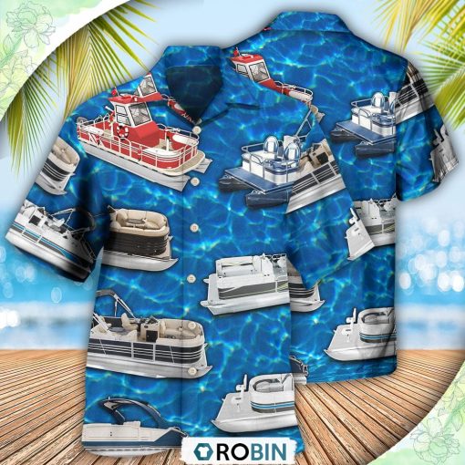 Pontoon Blue Water Hawaiian Shirt, Shirt For Summer