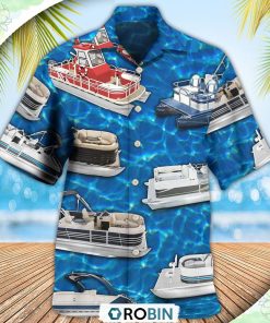 Pontoon Blue Water Hawaiian Shirt, Shirt For Summer