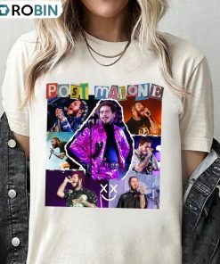 Post Malone 2023 Tour Shirt, Rapper Post Malone Concert Crewneck Unisex T-shirt