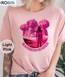 Retro Barbenheimer Shirt, Funny Pink Barbenheimer Meme Long Sleeve Unisex Hoodie