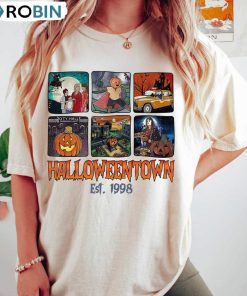 Retro Halloweentown Est 1998 Comfort Shirt, Retro Halloweentown Short Sleeve Unisex Hoodie