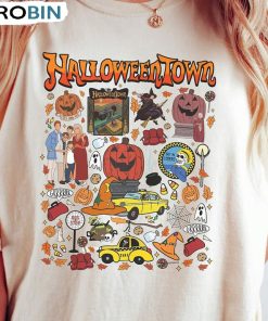 Retro Vintage Halloween Town Est 1998 Shirt, Pumpkin Long Sleeve Crewneck Retro Vintage Halloween Town Est 1998 Shirt, Pumpkin Long Sleeve Crewneck
