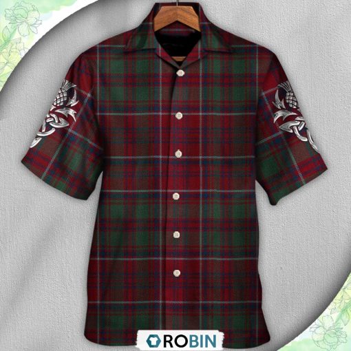 Scottish Tartan Love Style Hawaiian Shirt, Shirt For Summer