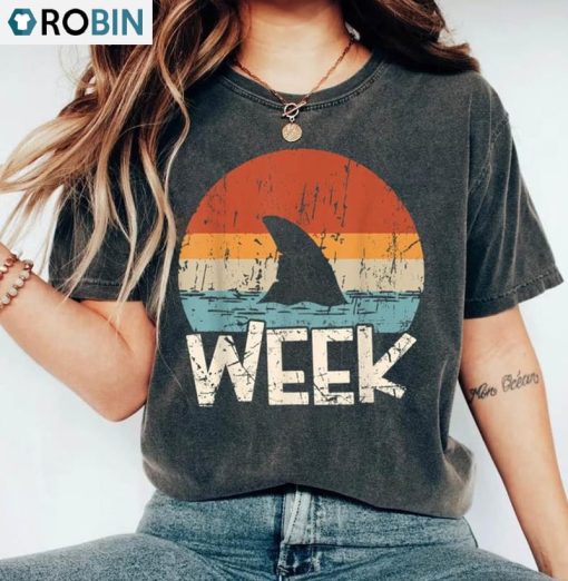 Shark Week Vintage Shirt, Save The Sharks Crewneck Unisex Hoodie