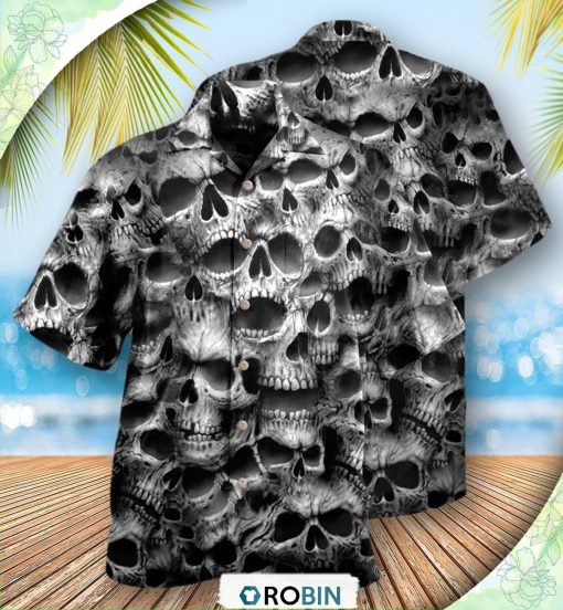 Skull No Fear No Pain Hawaiian Shirt, Shirt For Summer