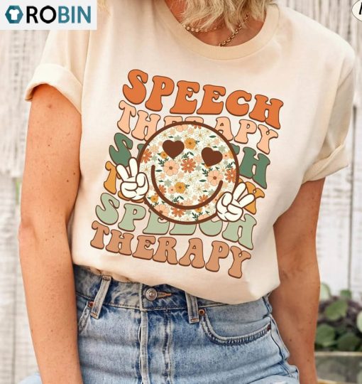 Speech Pathologist Smile Face Shirt, Speech Therapy Slpa Crewneck Sweater
