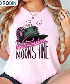 Tastes Like Watermelon Moonshine Shirt, Country Music Comfort Tee Tops Short Sleeve