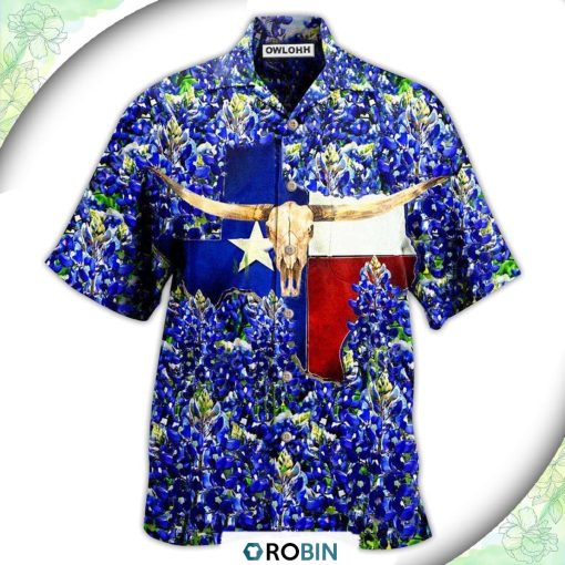 Texas Forever Texas Bluebonnet Hawaiian Shirt, Shirt For Summer
