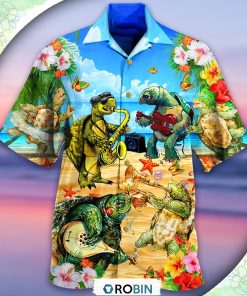 Turtle Loves Music Everyday Hawaiian Shirt, Shirt For Summer Turtle Loves Music Everyday Hawaiian Shirt, Shirt For Summer