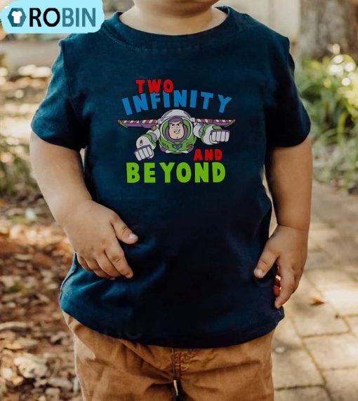 Two Infinity And Beyond Shirt, Toy Story Birthday Short Sleeve Unisex Hoodie
