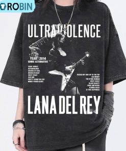 Ultraviolence Album Shirt, Lana Del Rey Tour Crewneck Short Sleeve
