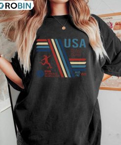 Us Women’s World Cup Supporter Shirt, World Cup Crew Tee Tops Crewneck