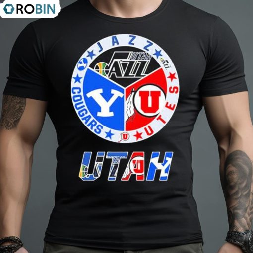 Utah Sports Teams Jazz Utes And Cougars Shirt