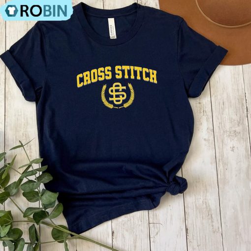 Varsity Cross Stitch Shirt, Trendy T-shirt, Hoodie, Sweatshirt