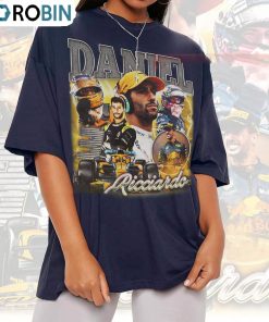 Vintage Daniel Ricciardo Shirt, Formula One Racing Unisex T-shirt