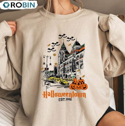 Vintage Halloween Town Est 1998 Shirt, Pumpkin Halloweentown Crewneck Sweatshirt