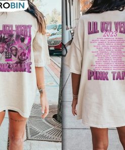 Vintage Lil Uzi Vert Sweatshirt , Pink Tape Tour 2023 Unisex T-shirt Unisex Hoodie