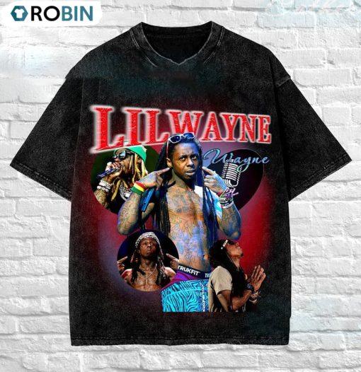 Vintage Lil Wayne Washed Shirt, Hip Hop Trendy Sweatshirt Short Sleeve