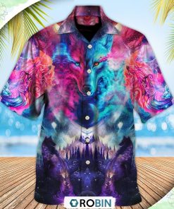Wolf Colorful Loves Over Night Hawaiian Shirt, Shirt For Summer Wolf Colorful Loves Over Night Hawaiian Shirt, Shirt For Summer