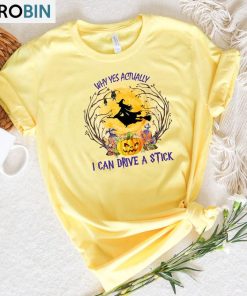 Yes I Can Drive A Stick Funny Shirt, Halloween Short Sleeve Sweater