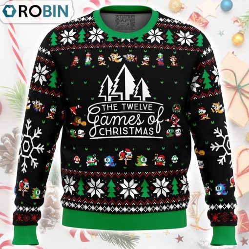 12 Games of Christmas Ugly Christmas Sweater