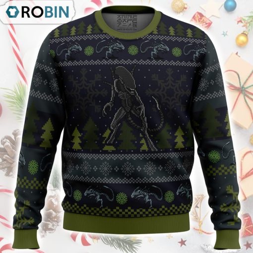A Christmas Bug Hunt Xenomorph Ugly Christmas Sweater