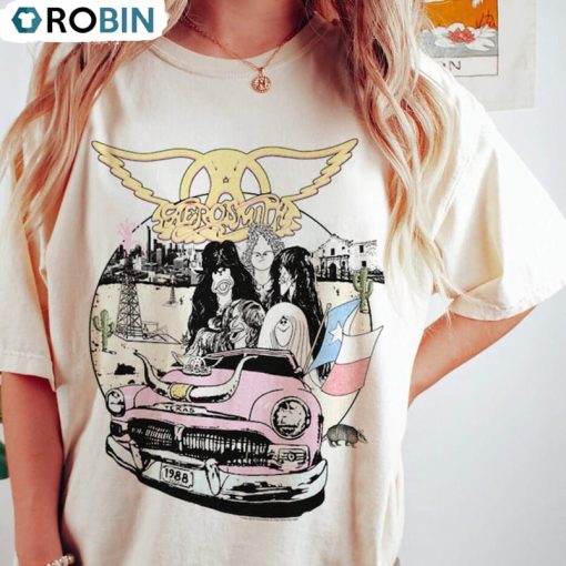 Aerosmith Music Shirt, Vintage Rock Band Concert Sweater Long Sleeve