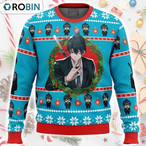 Aki Chainsaw Man Ugly Christmas Sweater