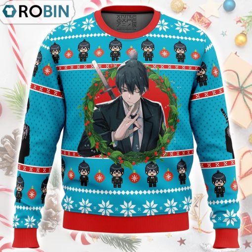 Aki Chainsaw Man Ugly Christmas Sweater