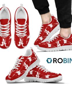 Alabama Crimson Tide A Painting Style Men Breathable Running Sneaker Alabama Crimson Tide A Painting Style Men Breathable Running Sneaker