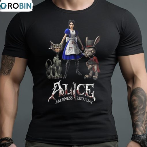 Alice Madness Returns Alice Liddell Cheshire Cat White Rabbit Shirt