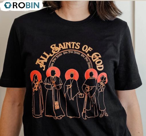 All Saints Shirt, Catholic Halloween Short Sleeve Unisex Hoodie
