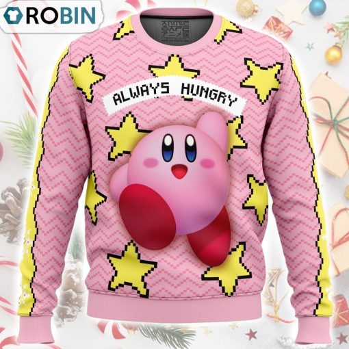 Always Hungry Kirby Ugly Christmas Sweater