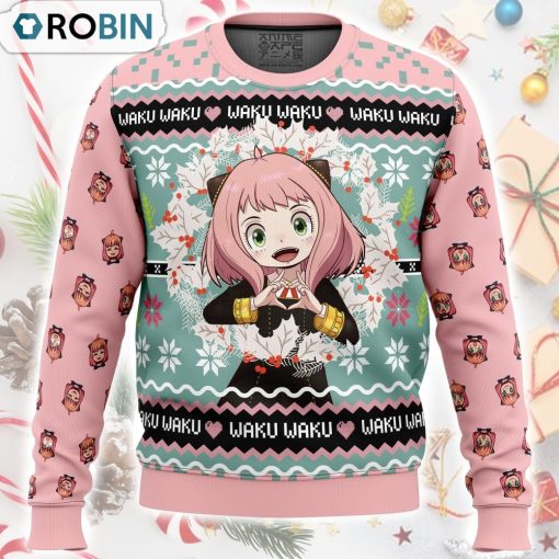 Anya Forger Waku Waku Spy x Family Ugly Christmas Sweater