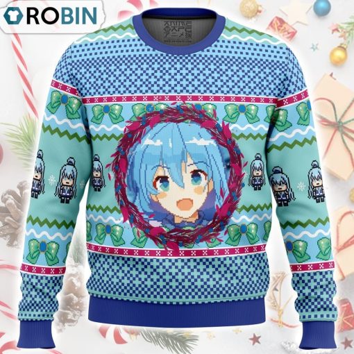 Aqua KonoSuba Ugly Christmas Sweater