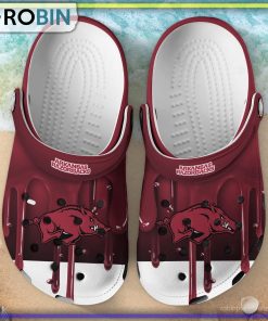 Arkansas Razorbacks 3D Melting Paint Printed Crocs Shoes