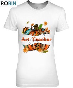 Art Teacher Pumpkin Leopard Art Teacher Thankful Grateful Essential Unisex Shirt