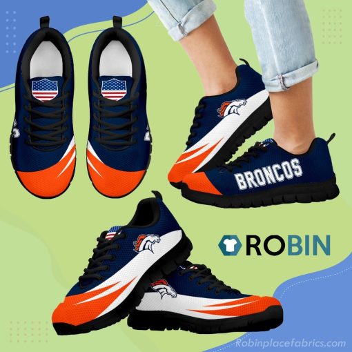 Awesome Gift Logo Denver Broncos Breathable Running Sneaker
