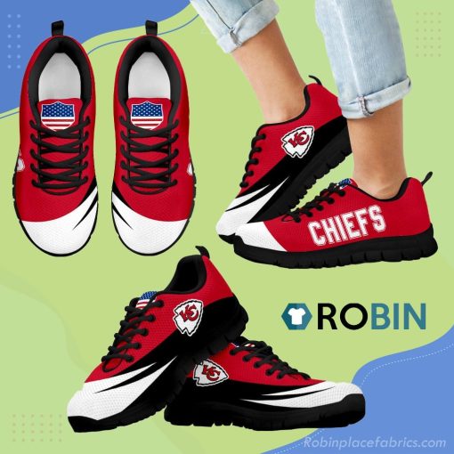 Awesome Gift Logo Kansas City Chiefs Breathable Running Sneaker