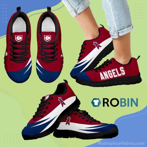 Awesome Gift Logo Los Angeles Angels Breathable Running Sneaker