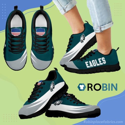 Awesome Gift Logo Philadelphia Eagles Breathable Running Sneaker