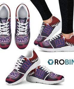 Awesome New York Giants Breathable Running Shoes For Football Fan